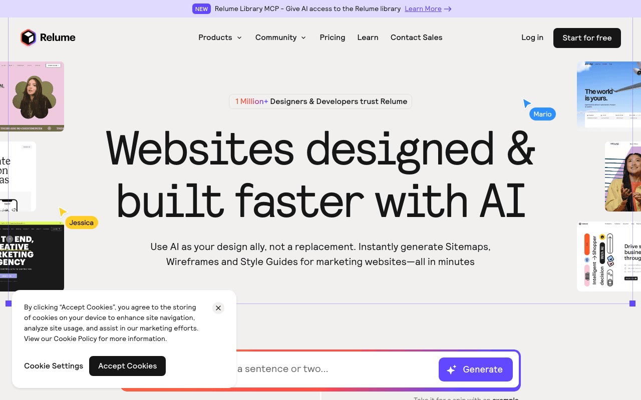 Relume homepage