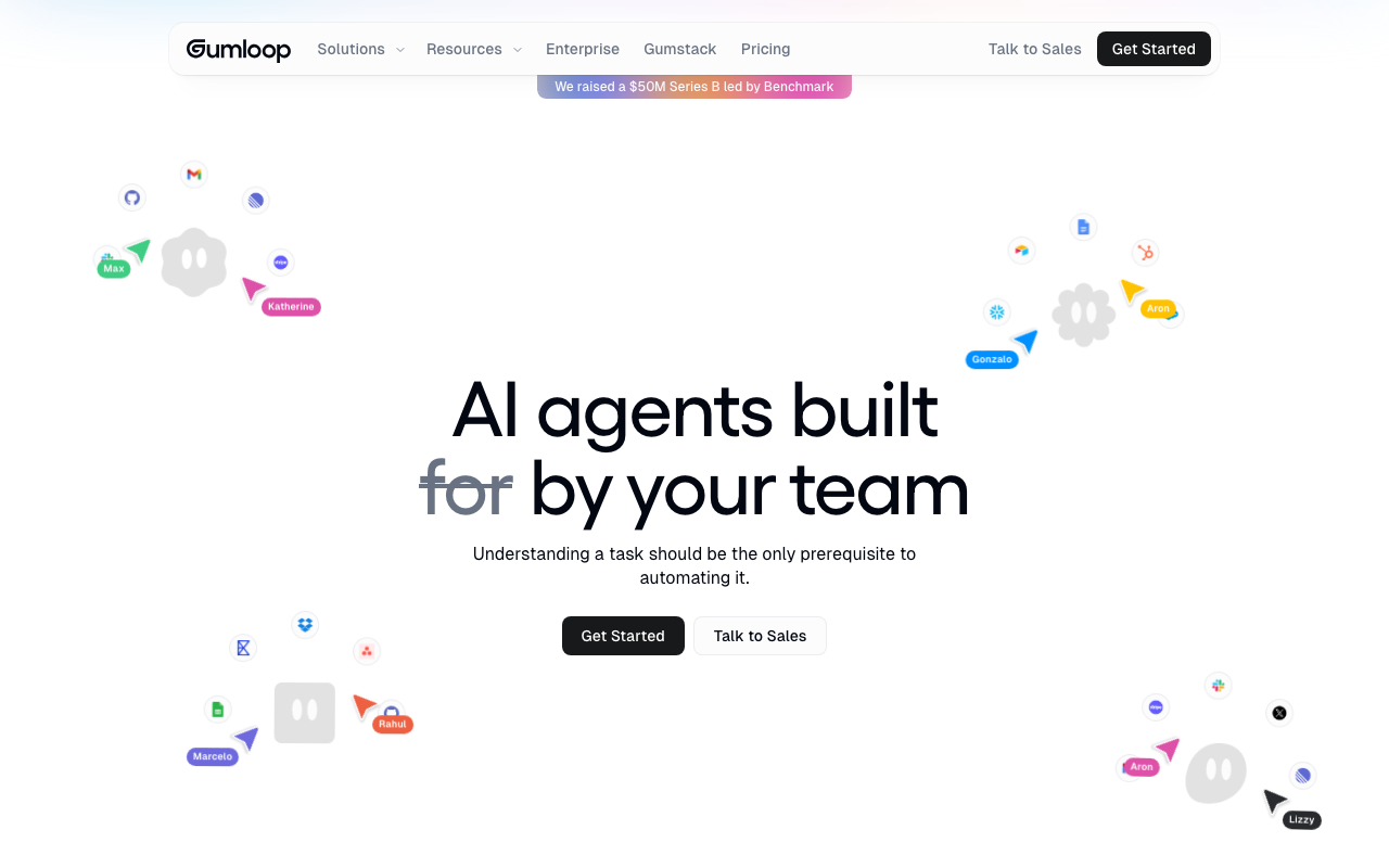 Gumloop homepage